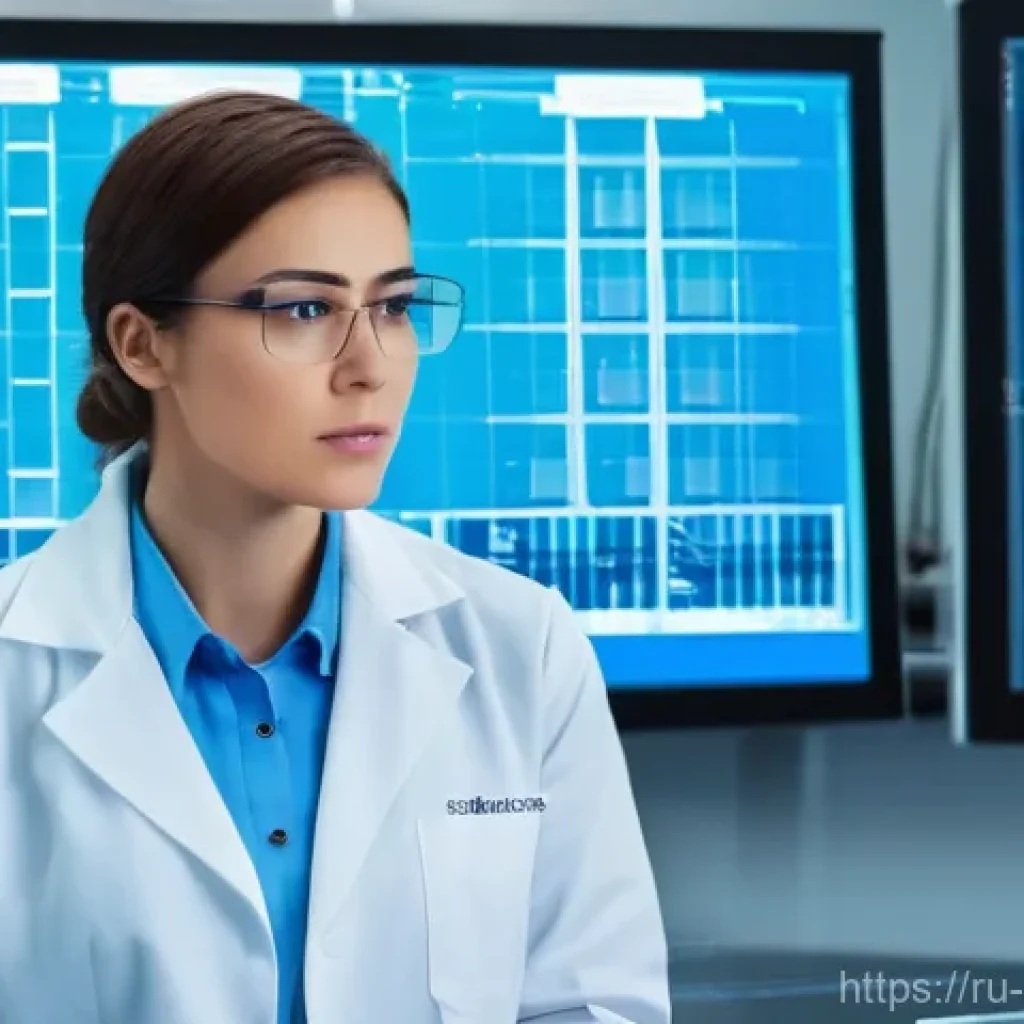 화학공학 직장 내 커뮤니케이션 - **Prompt:** A female chemical engineer, in her late 30s, with short brown hair, wearing a white lab ...