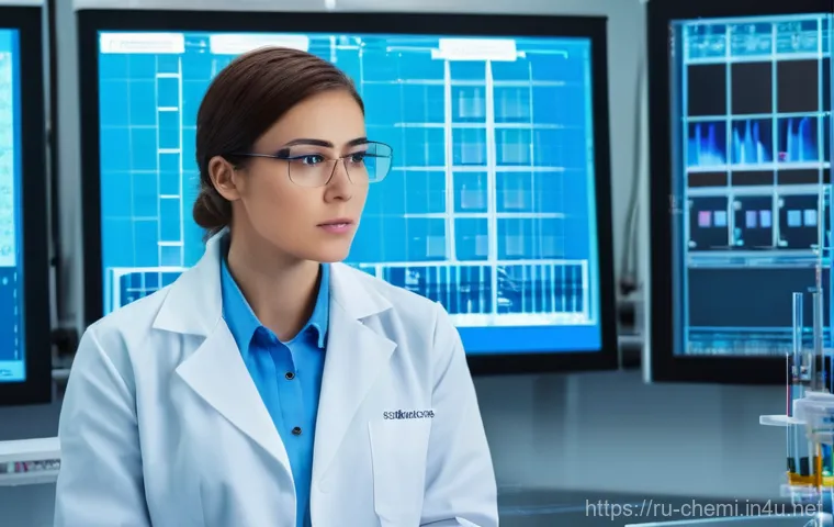화학공학 직장 내 커뮤니케이션 - **Prompt:** A female chemical engineer, in her late 30s, with short brown hair, wearing a white lab ...